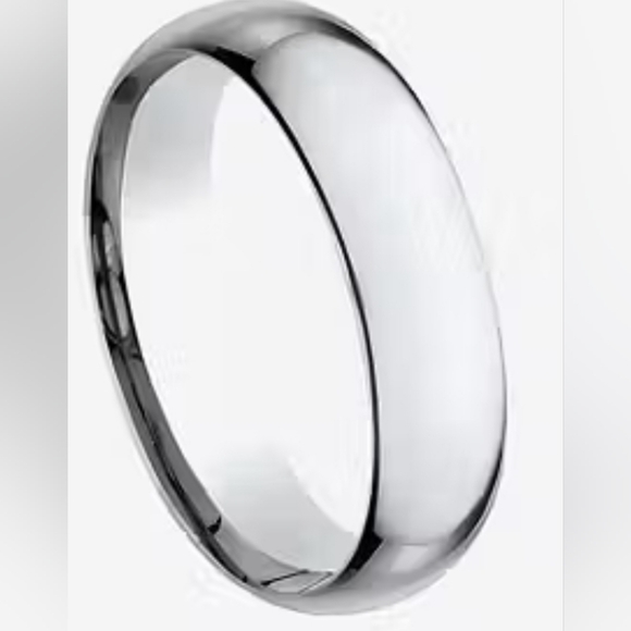 Men's 14k White Gold 6MM Light Comfort-Fit Wedding Band - Picture 2 of 7